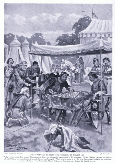 John refuses to help the citizens of Rouen AD1204 by Henry A. Payne